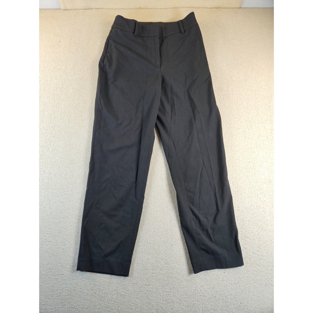 H&M Women's Size 4 Black Slim Straight Leg Stretch Dress Pants Trousers
